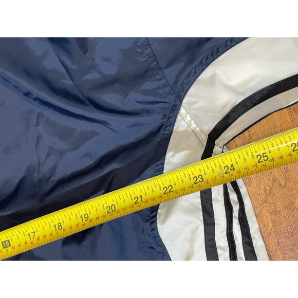Vintage Adidas Windbreaker Nylon  Jacket Men’s Large Navy Blue 3 Stripes - Picture 4 of 9
